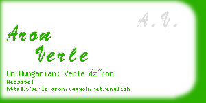 aron verle business card